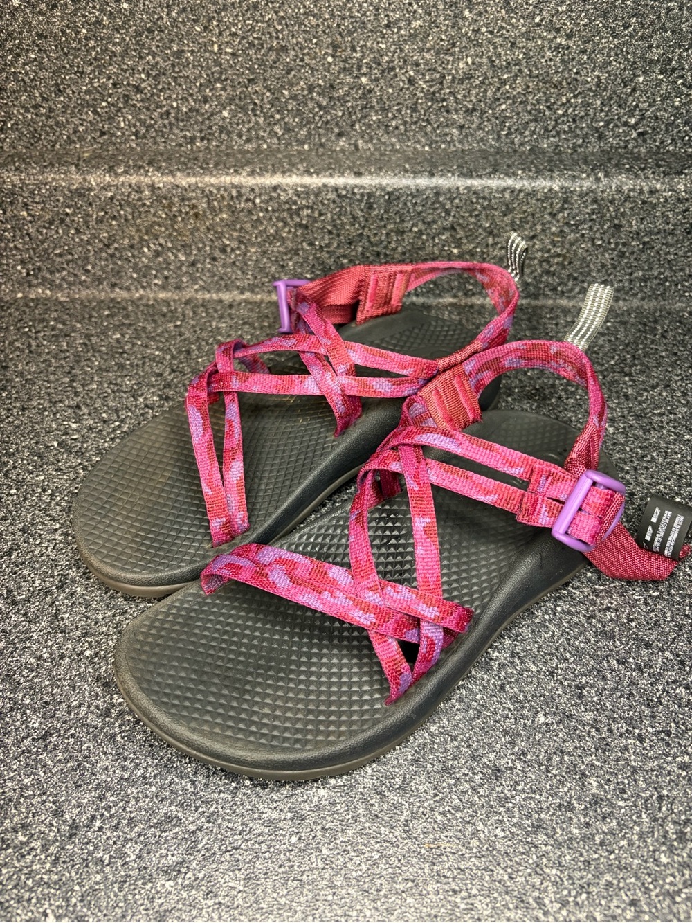 Chaco Kids Pink Purple Strap Sandals